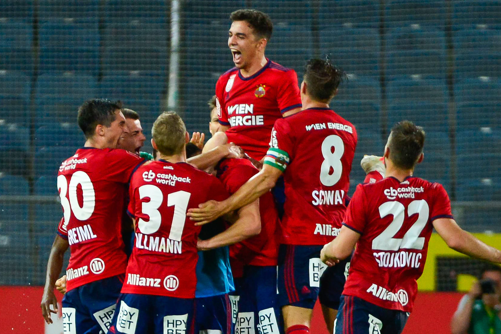 Jubel bei Rapid am Ende
