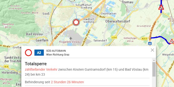 Totalsperre der A2 Richtung Graz nach Lkw-Unfall (28. Juni 2020)