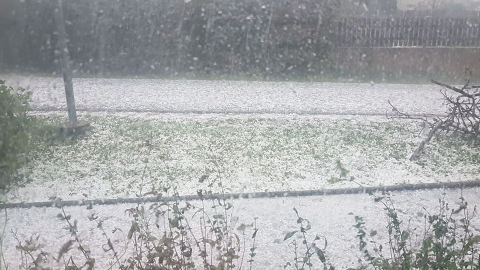 Hagel in Ottendorf im Bezirk Hartberg-Fürstenfeld