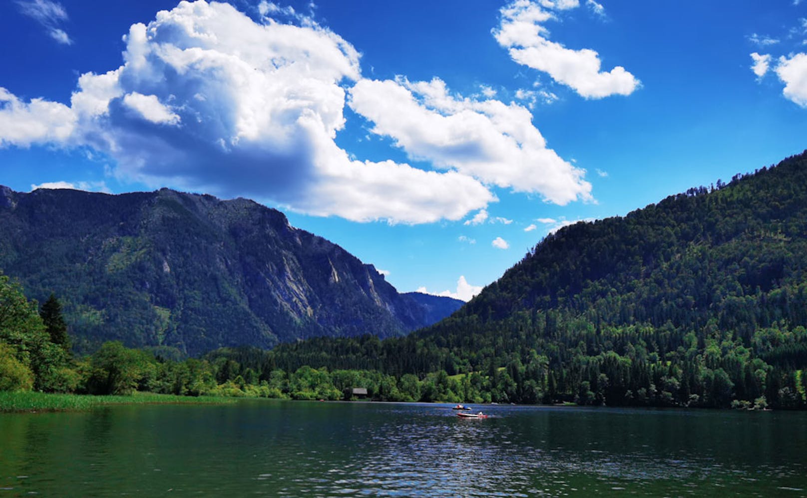 Ein Wochenende mit dem Huawei P40 Pro+: Nahaufnahme der wunderschönen Kulisse am Lunzer See.
