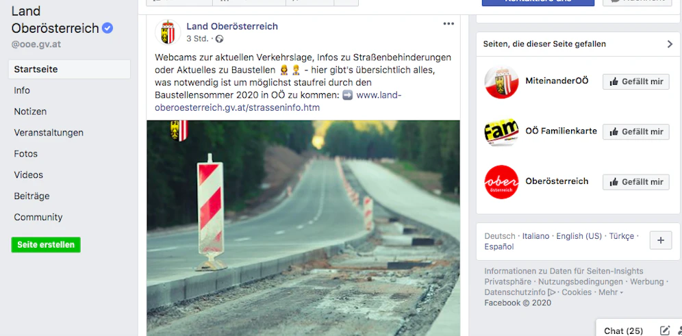 Hoppala! Das Land OÖ scheint auch in Weißrussland Straßen zu bauen.