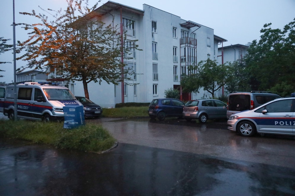 Ein Großaufgebot der Polizei war in Ansfelden im Einsatz. Der Grund: Ein Messerstich.