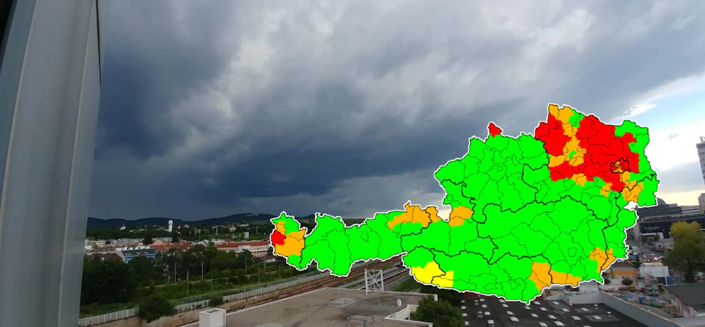 Unwetter über Wien