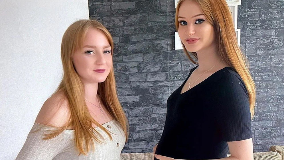 Jasmin (r.) und ihre Schwester Beatrice (l.) werden bald Mutter.