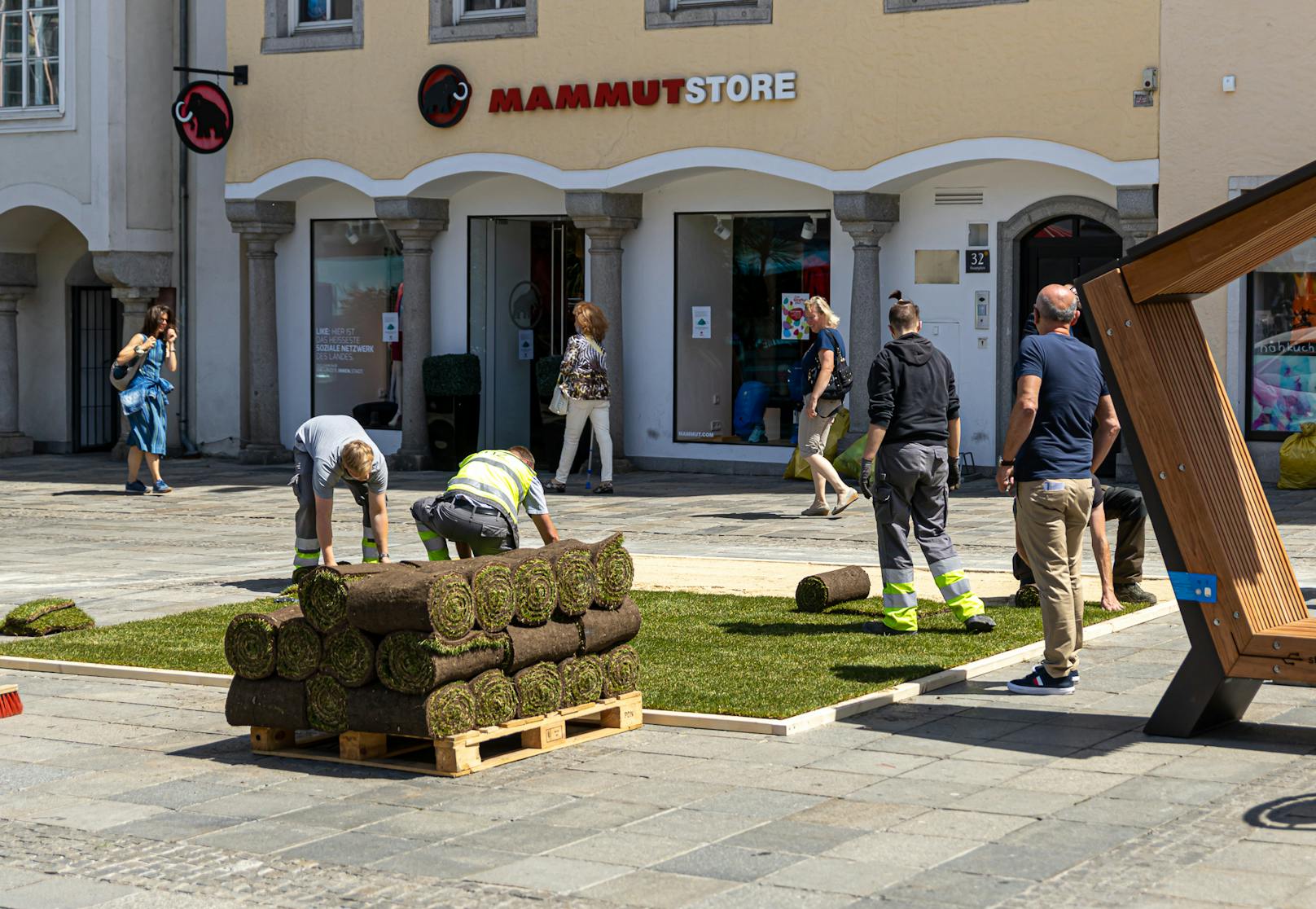 Die Linzer Stadtgärten helfen mit, dass der Linzer Hauptplatz ein Stückchen grüner wird. 
