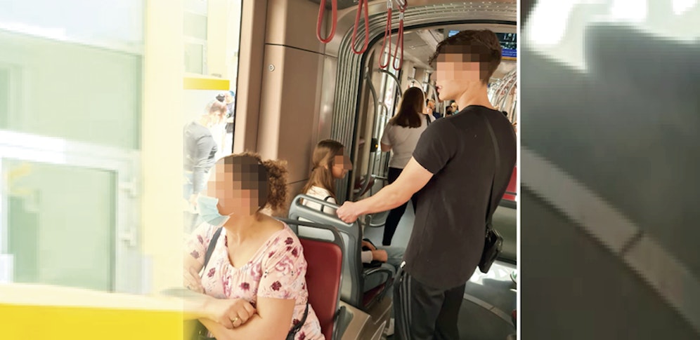 Eine Situation, die man immer häufiger sieht: Menschen, die trotz Maskenpflicht ohne Maske in den Öffis fahren.