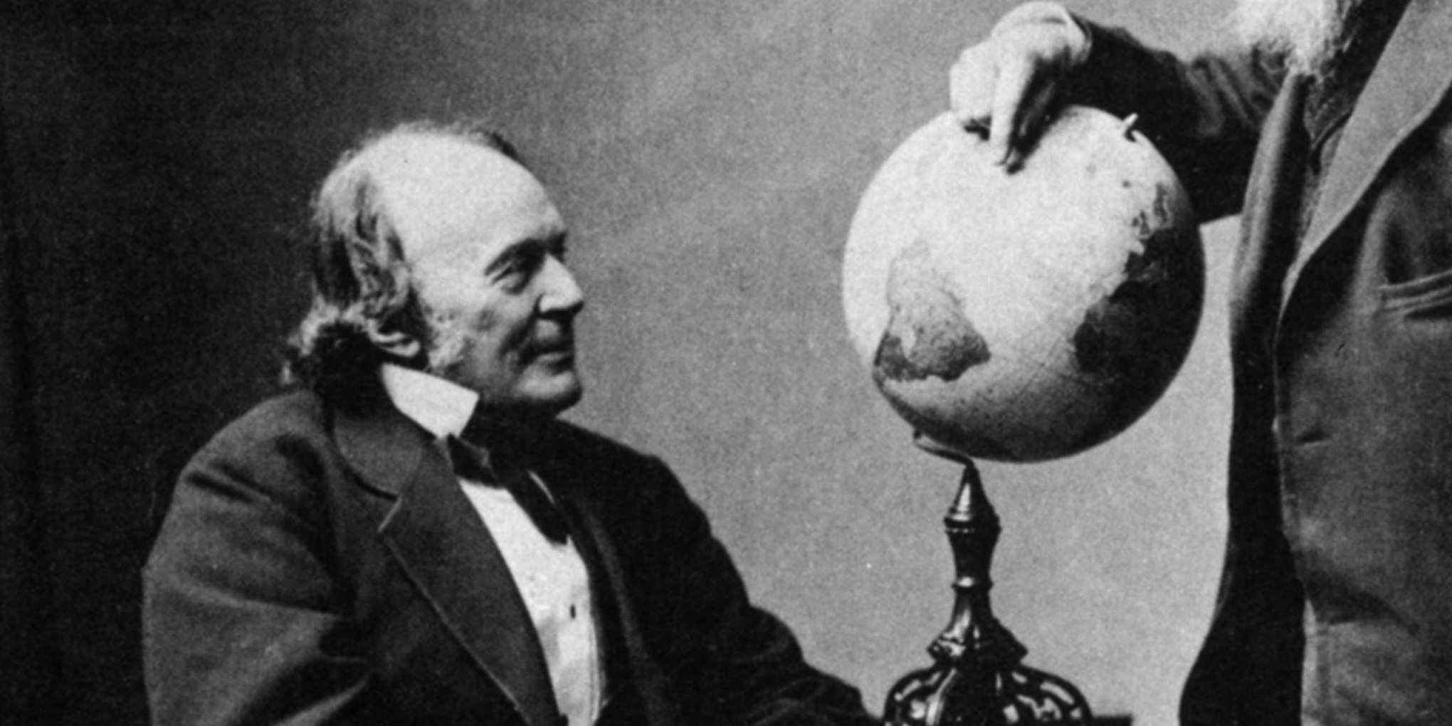 Louis Agassiz (l.) im Gespräch mit dem Mathematiker Benjamin Peirce. Archivbild, 1871