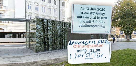 Das "Luxus-Klo" beim Linzer Volksgarten (es kostete 390.000 Euro) ist künftig gebührenpflichtig.