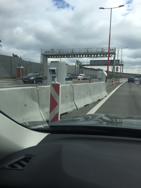 Die – noch – inaktive Section Control auf der A 23.