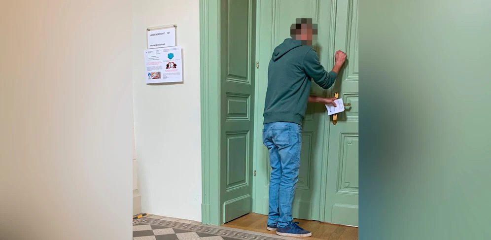 Der Angeklagte bei Gericht