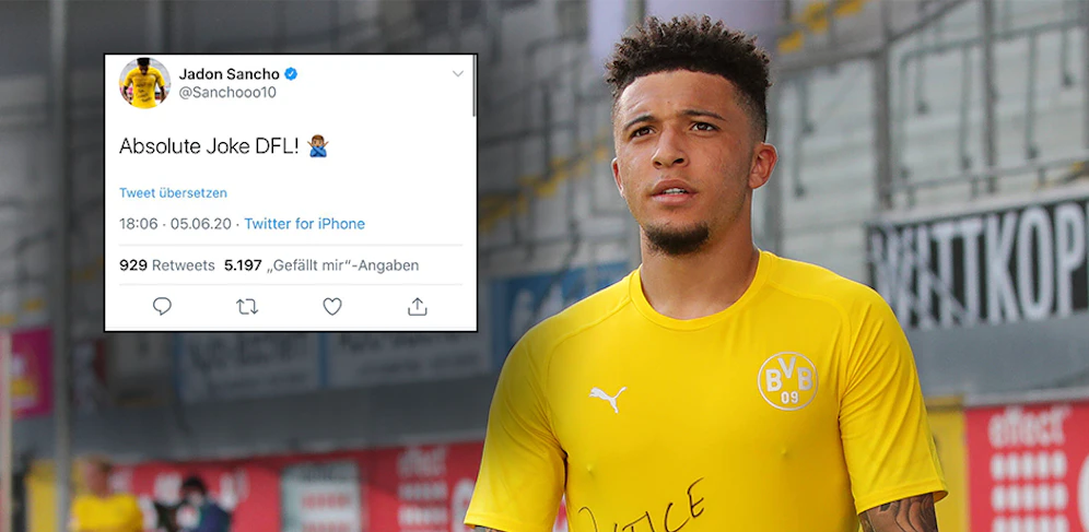 Jadon Sancho versteht das Liga-Urteil nicht.