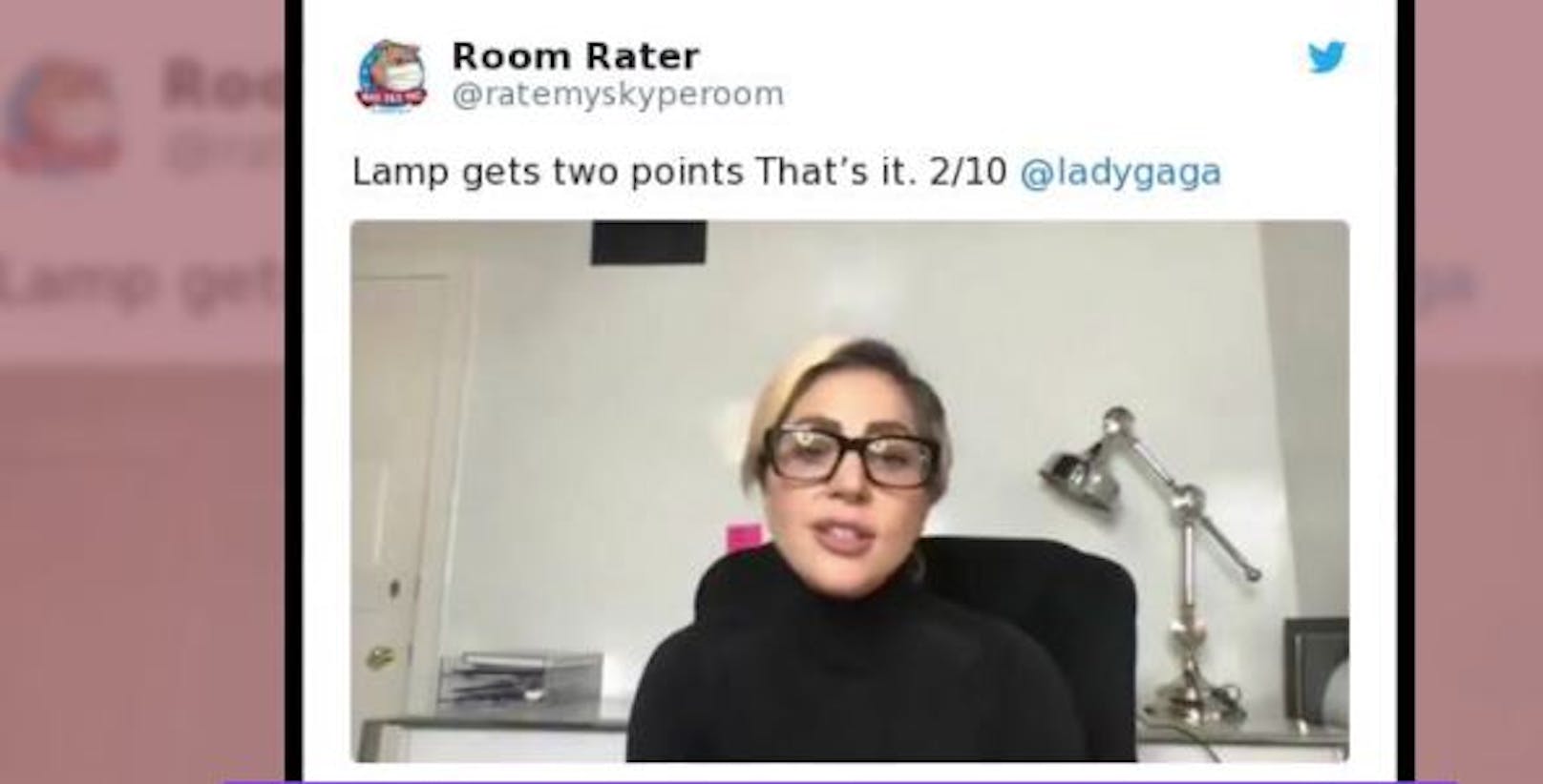Die sonst so stilbewusste<strong> Lady Gaga</strong> kommt bei "Room Rater" nicht gut weg. Ihre Chrom-Bürolampe bringt ihr nur 2 von 10 Punkten.