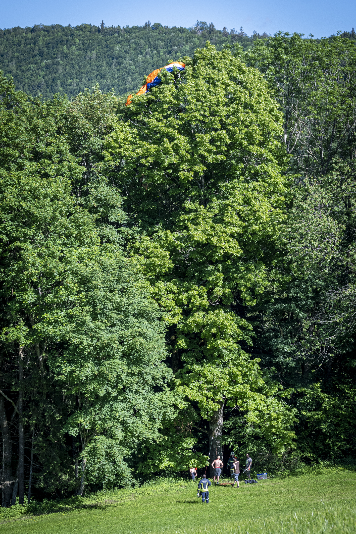 Rettungseinsatz im Gange.