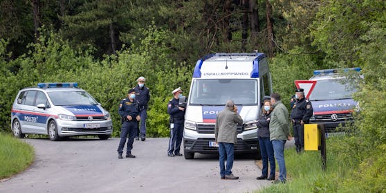 Ein Unfallkommando der Polizei.