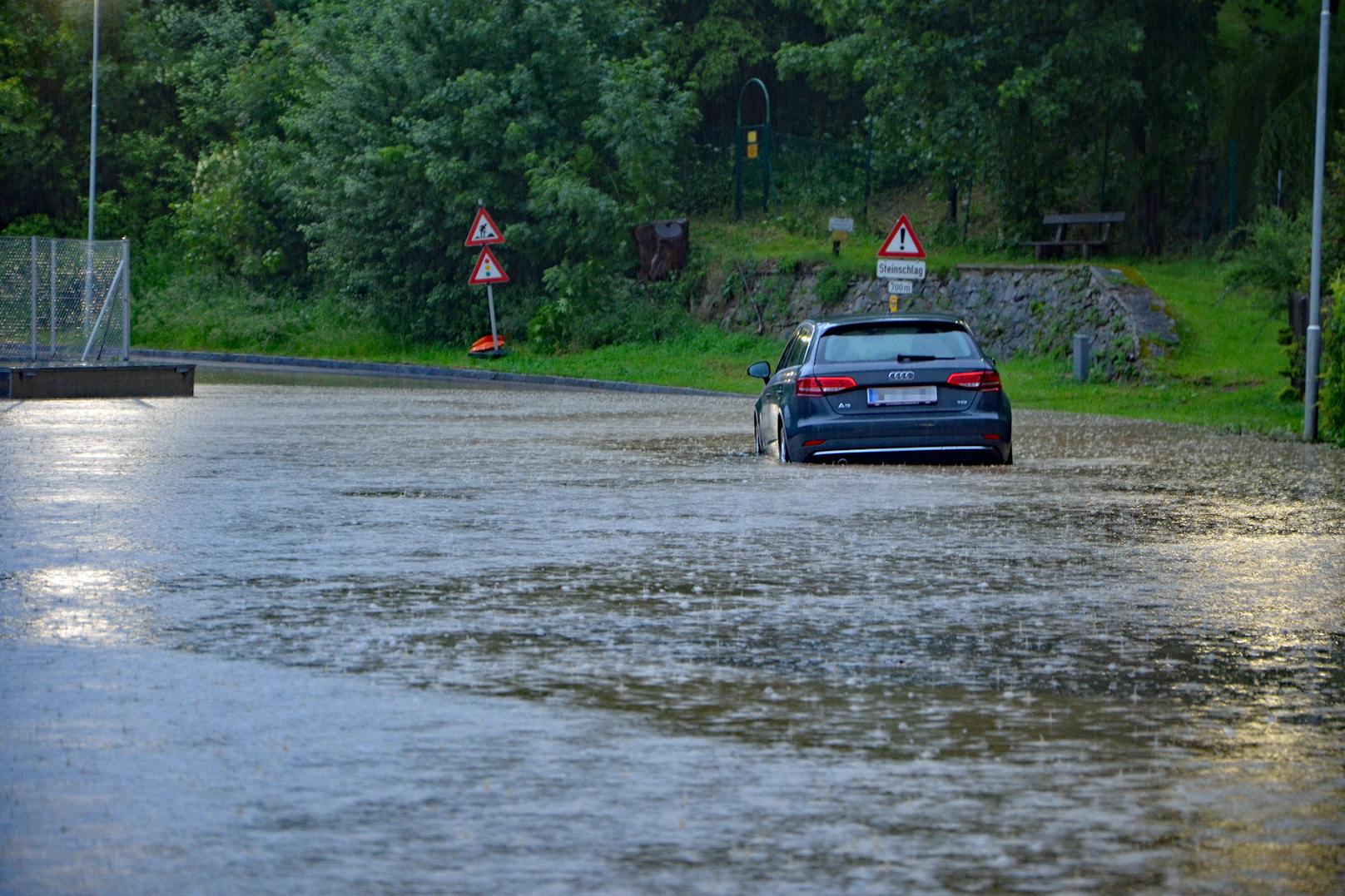 Überflutungen im Bezirk Waidhofen an der Thaya.