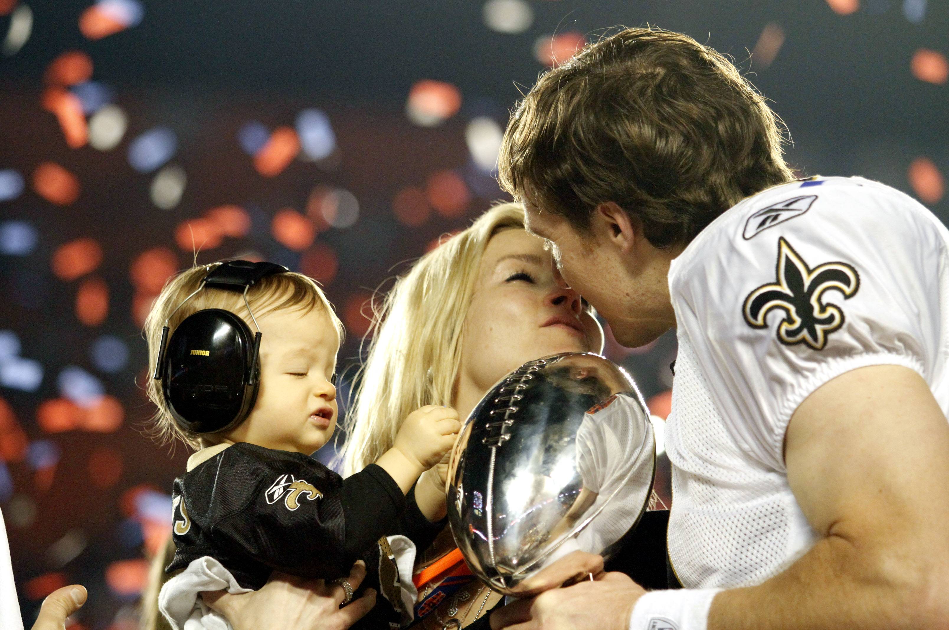 Brittany und Drew Brees nach dem Super-Bowl-Sieg der Saints 2010.