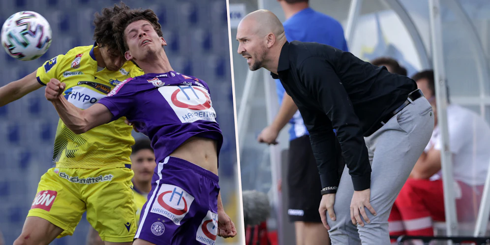 Trainer Christian Ilzer (r.) sieht keine körperlichen Defizite bei der Wiener Austria.