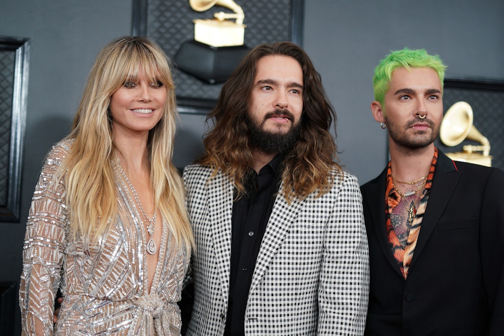 <strong>Heidi Klum</strong> (li.) hat ihrem Mann <strong>Tom Kaulitz</strong> (Mitte) und ihrem Schwager <strong>Bill</strong> zum Geburtstag ein rauschendes Fest in Los Angeles geschmissen.