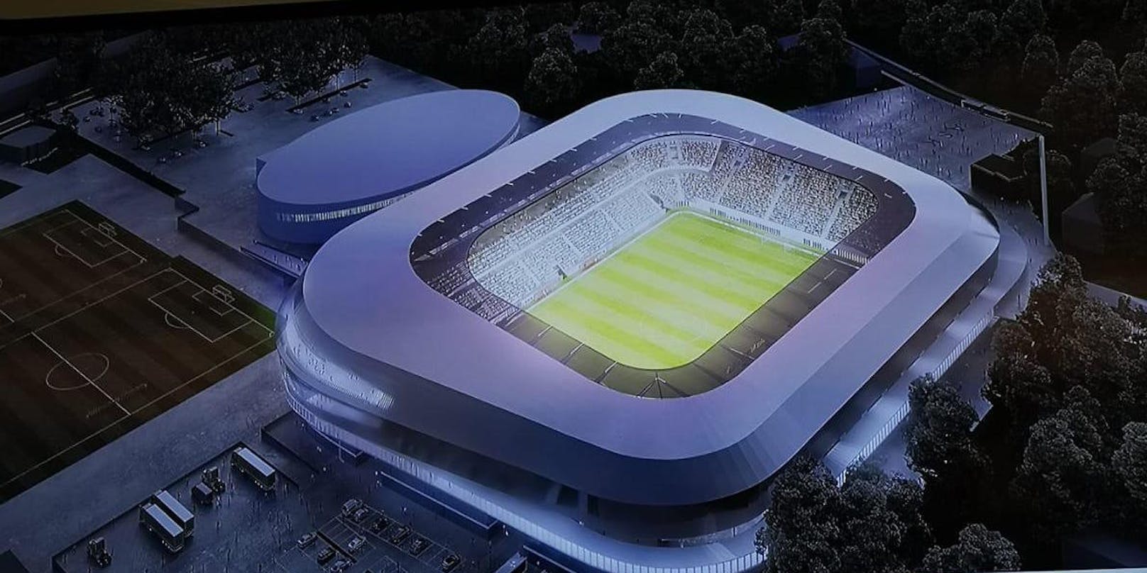 Ein Hauch von großer Fußballwelt! So könnte das neue Stadion des LASK aussehen.