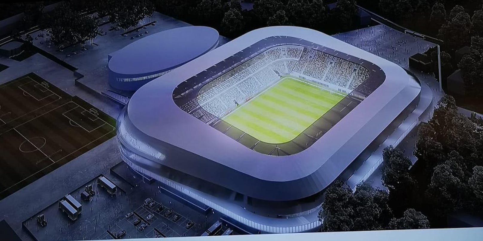 Ein Hauch von großer Fußballwelt! So könnte das neue Stadion des LASK aussehen.