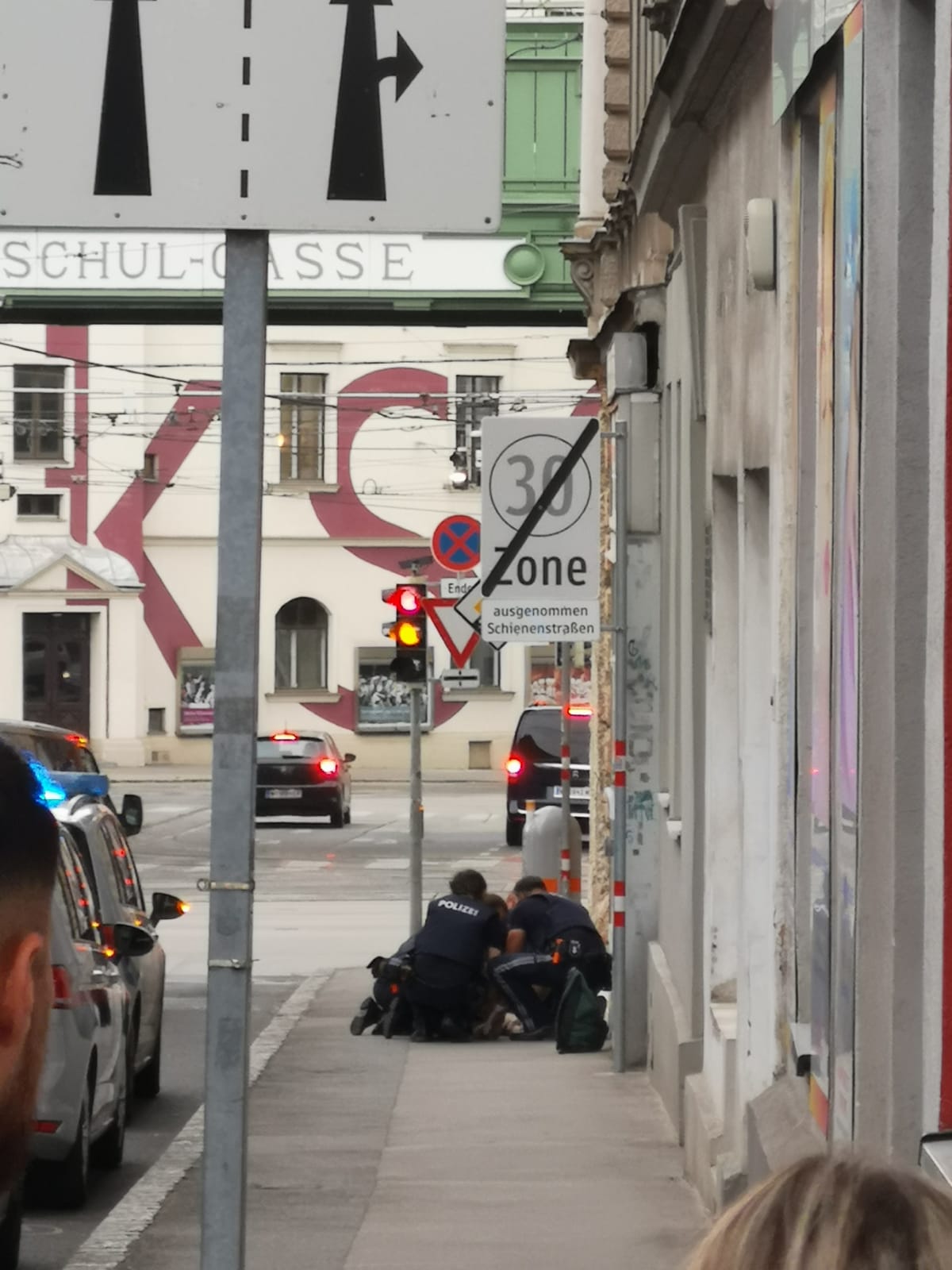 Die Frau litt offenbar unter einer Psychose und musste von vier Beamten überwältigt werden.