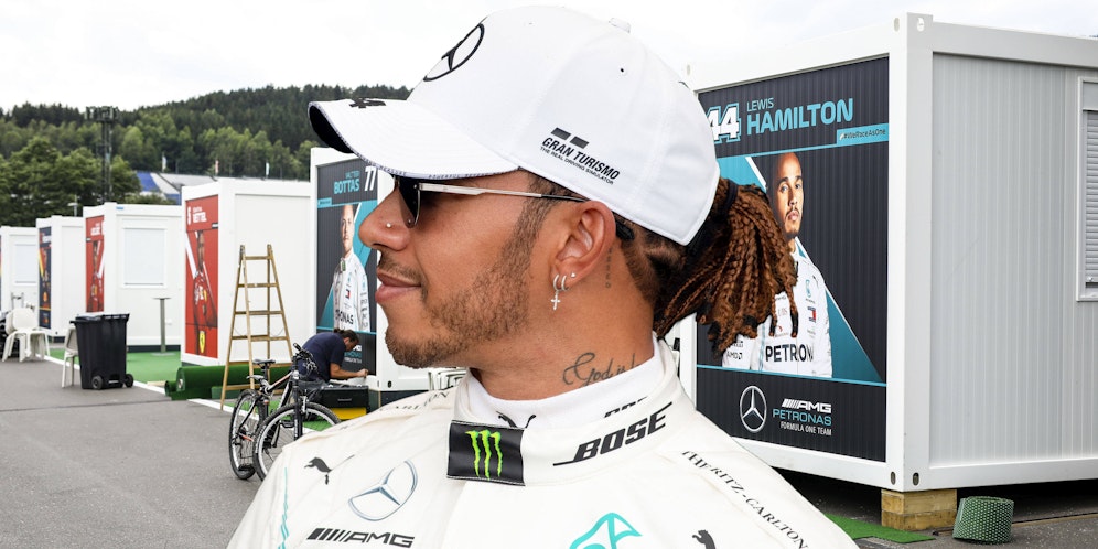 Lewis Hamilton bezieht sein Motorhome in Spielberg.