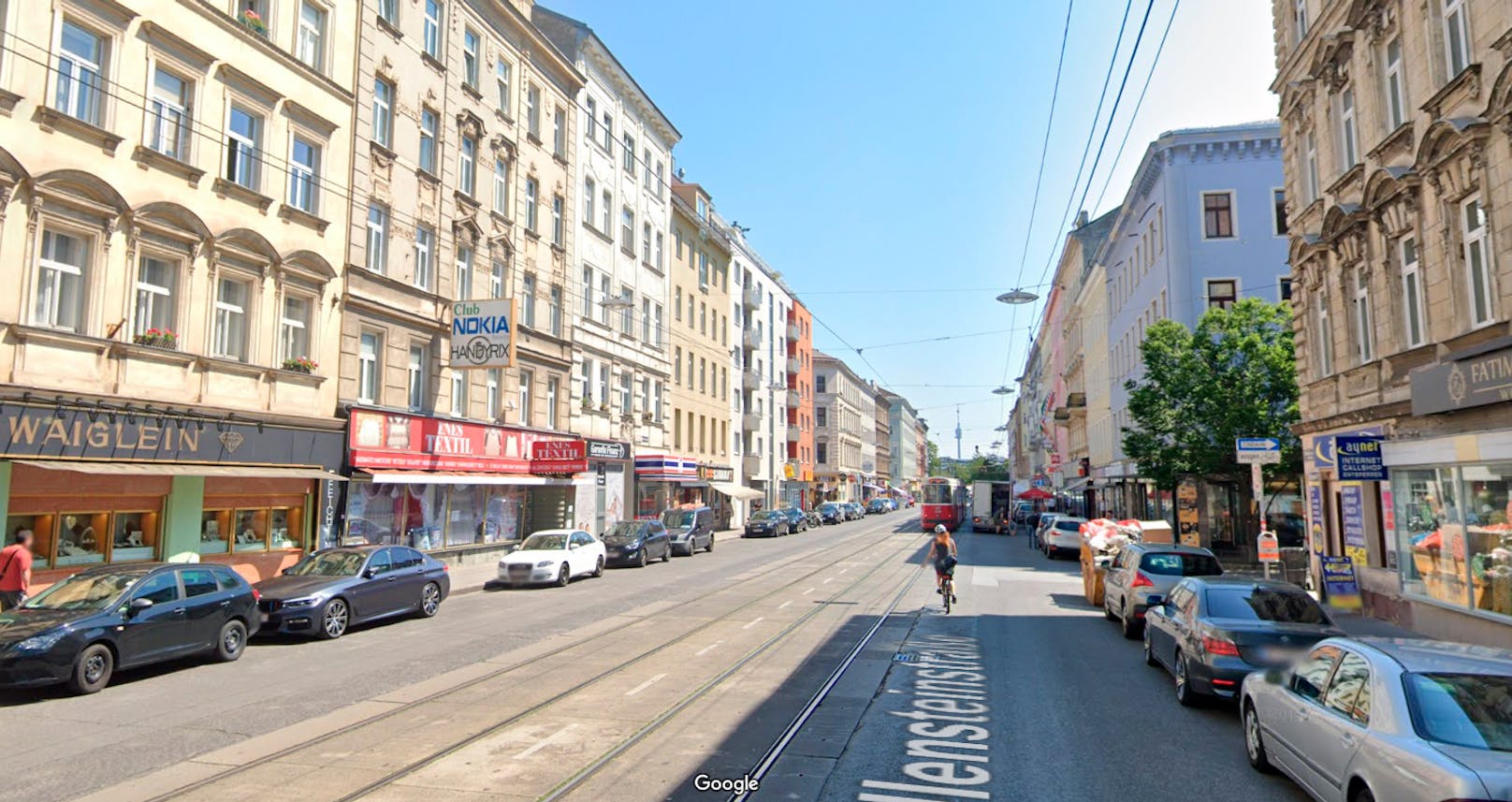 Blick in die Wallensteinstraße in Wien-Brigittenau. Symbolbild