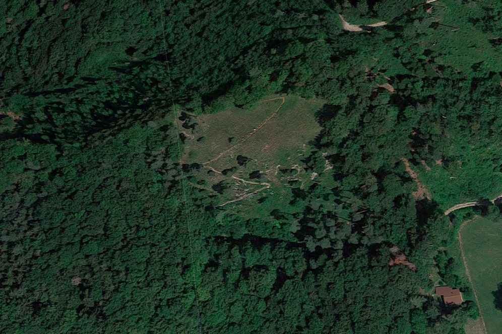 Rundherum ist dichter Wald, doch am 