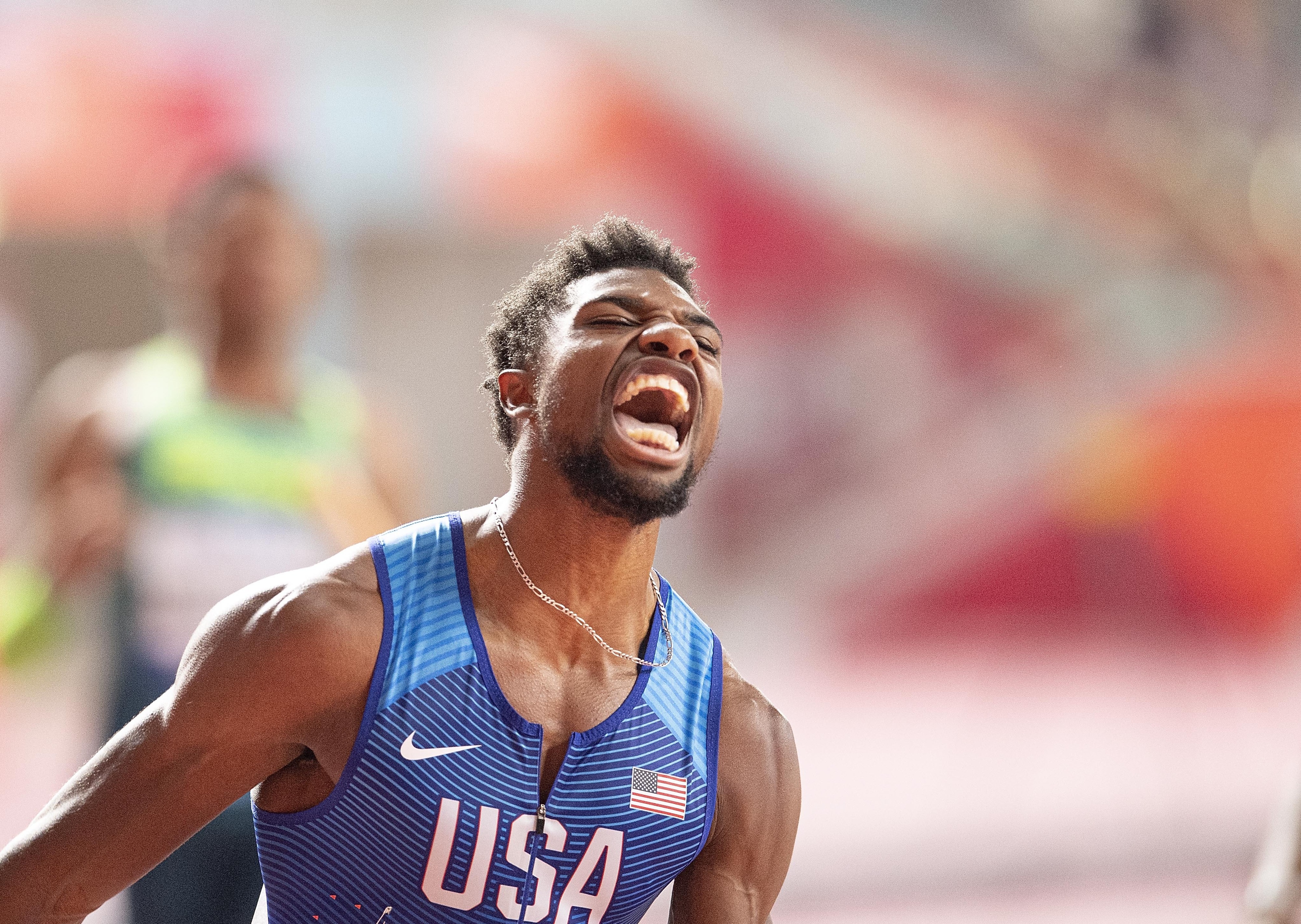 Noah Lyles wähnte sich kurz als neuer Weltrekordhalter.