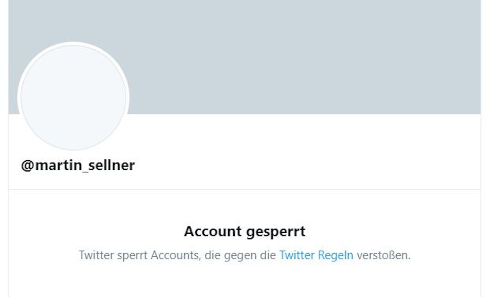 Martin Sellners Twitter-Account wurde gesperrt.