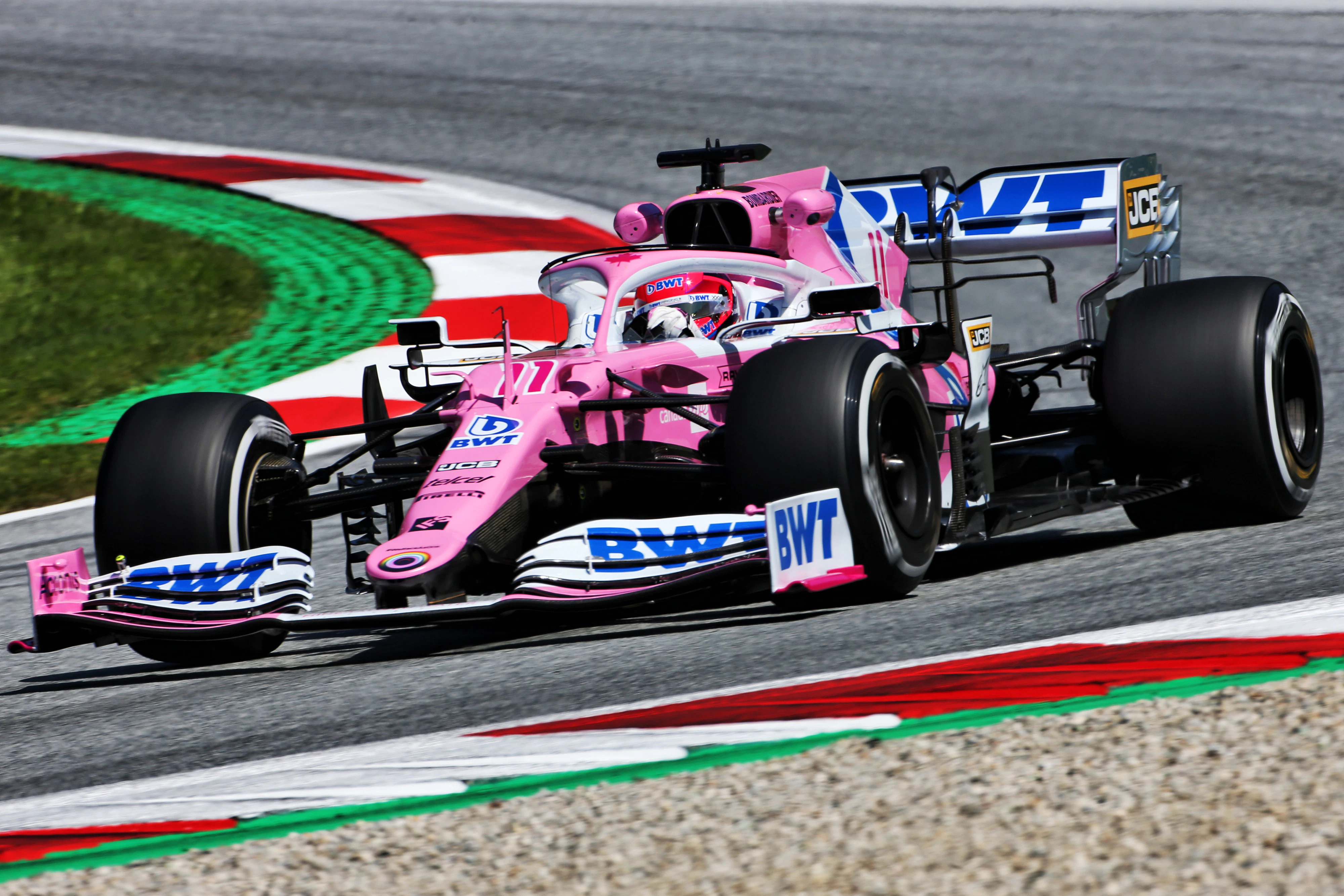 Sergio Perez rast zur Bestzeit.