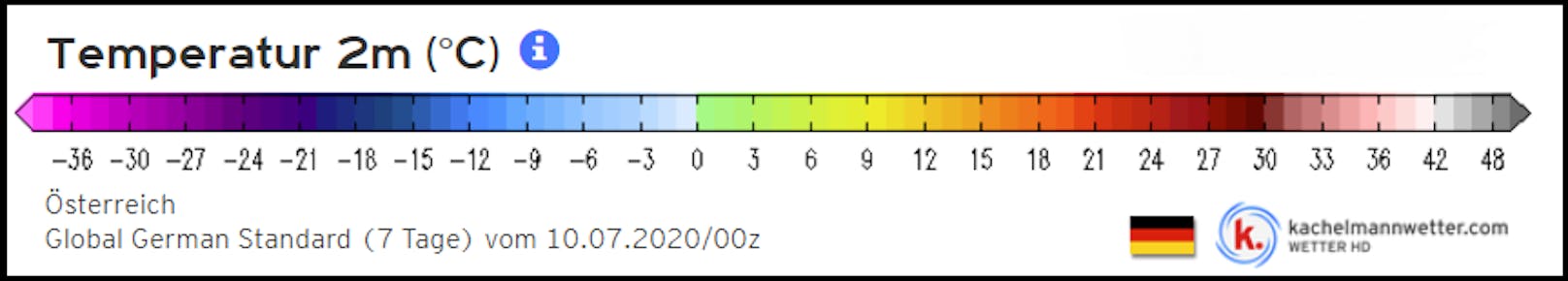 Dieser Parameter zeigt die berechnete Temperatur der Luft in 2 Meter über Grund ohne Sonneneinstrahlung und Bodenwärme.