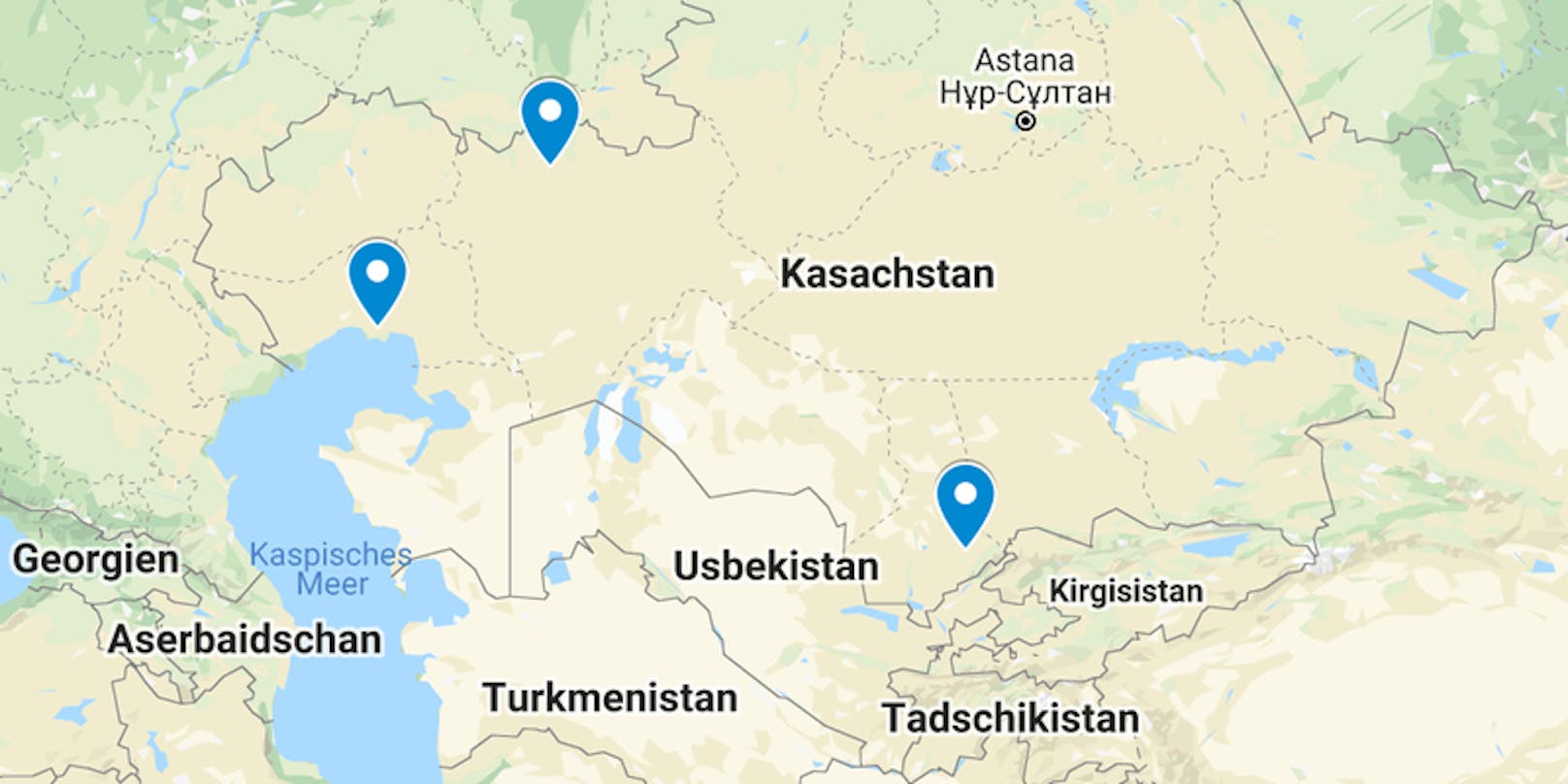 Laut dem Bericht besonders betroffen sind die Regionen Atyrau, Aktobe und Schymkent.