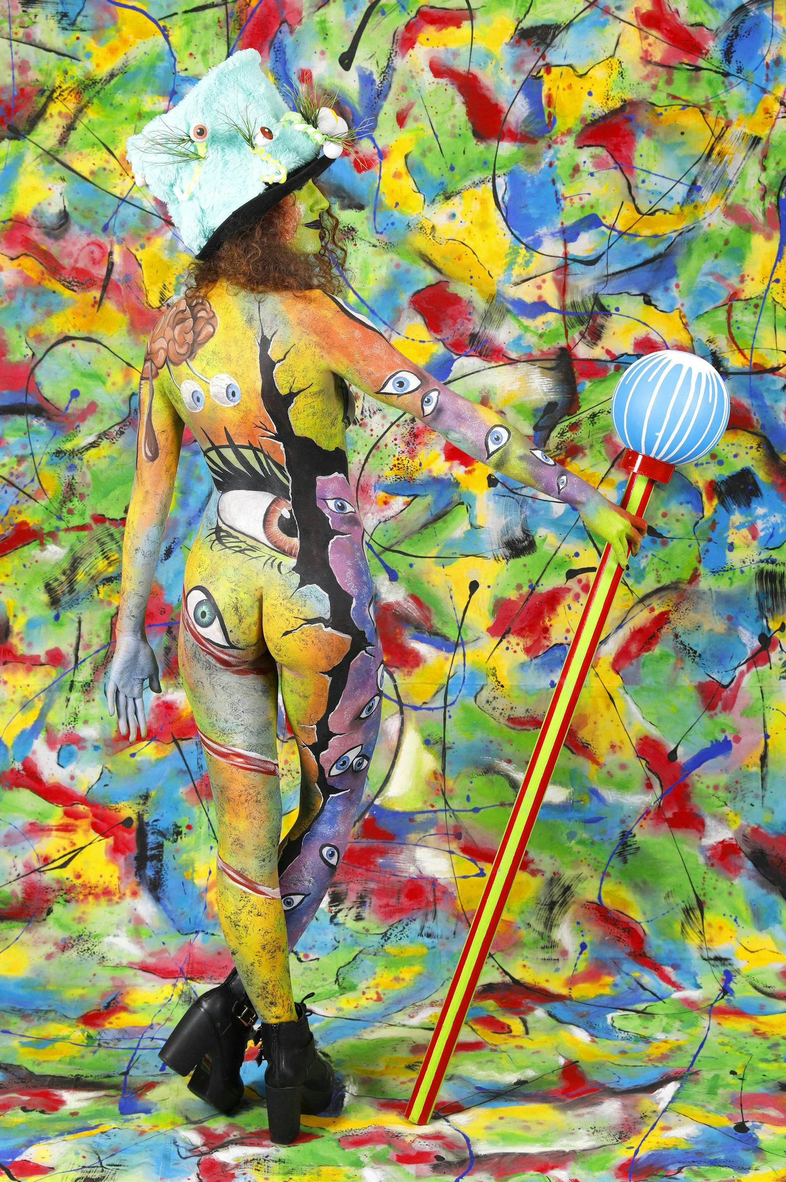 Der Künstler Jörg Düsterwald sorgte mit dieser Farbexplosion für Aufsehen.