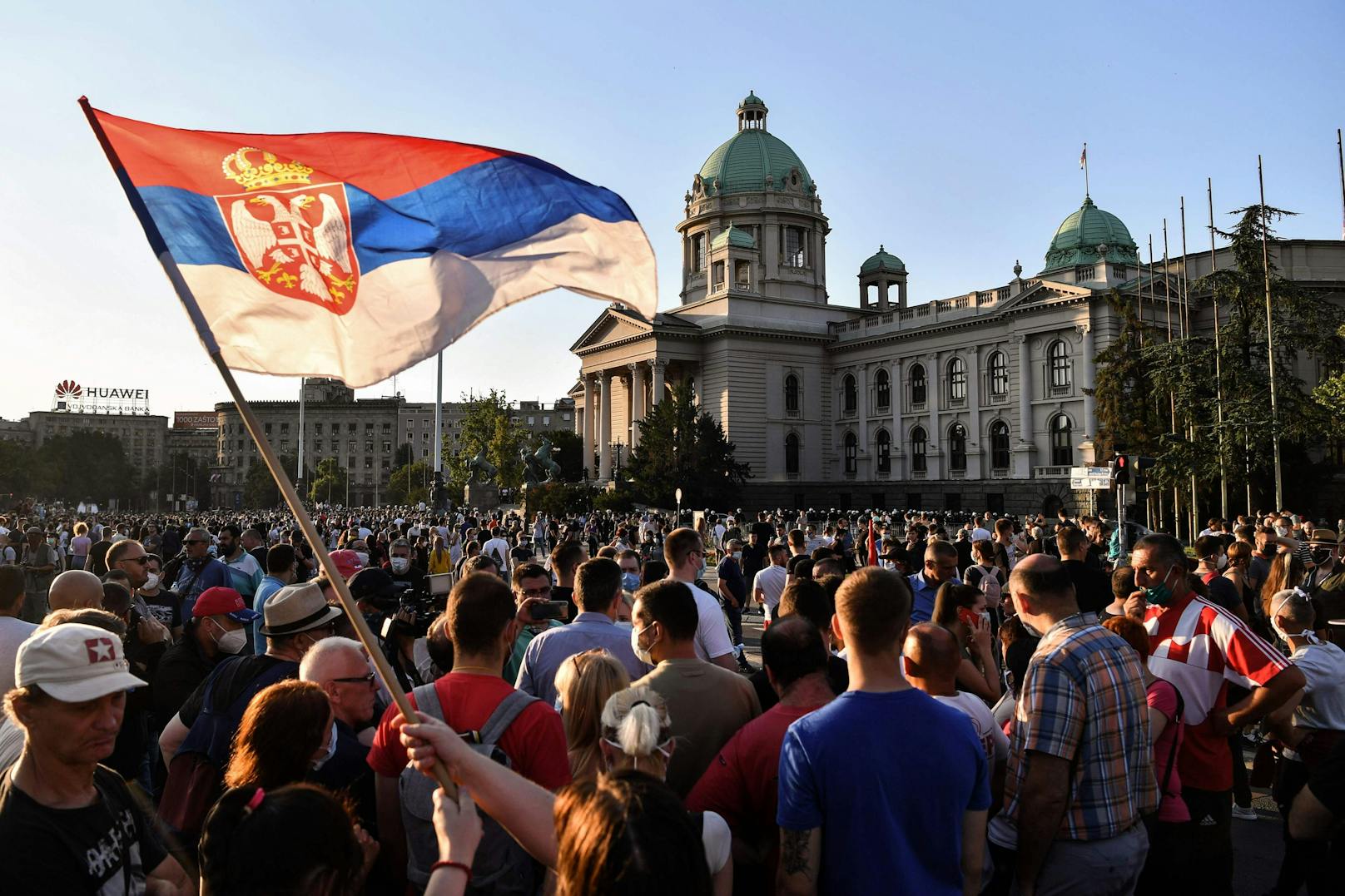 In Serbien kommt es seit Tagen zu Demonstrationen.