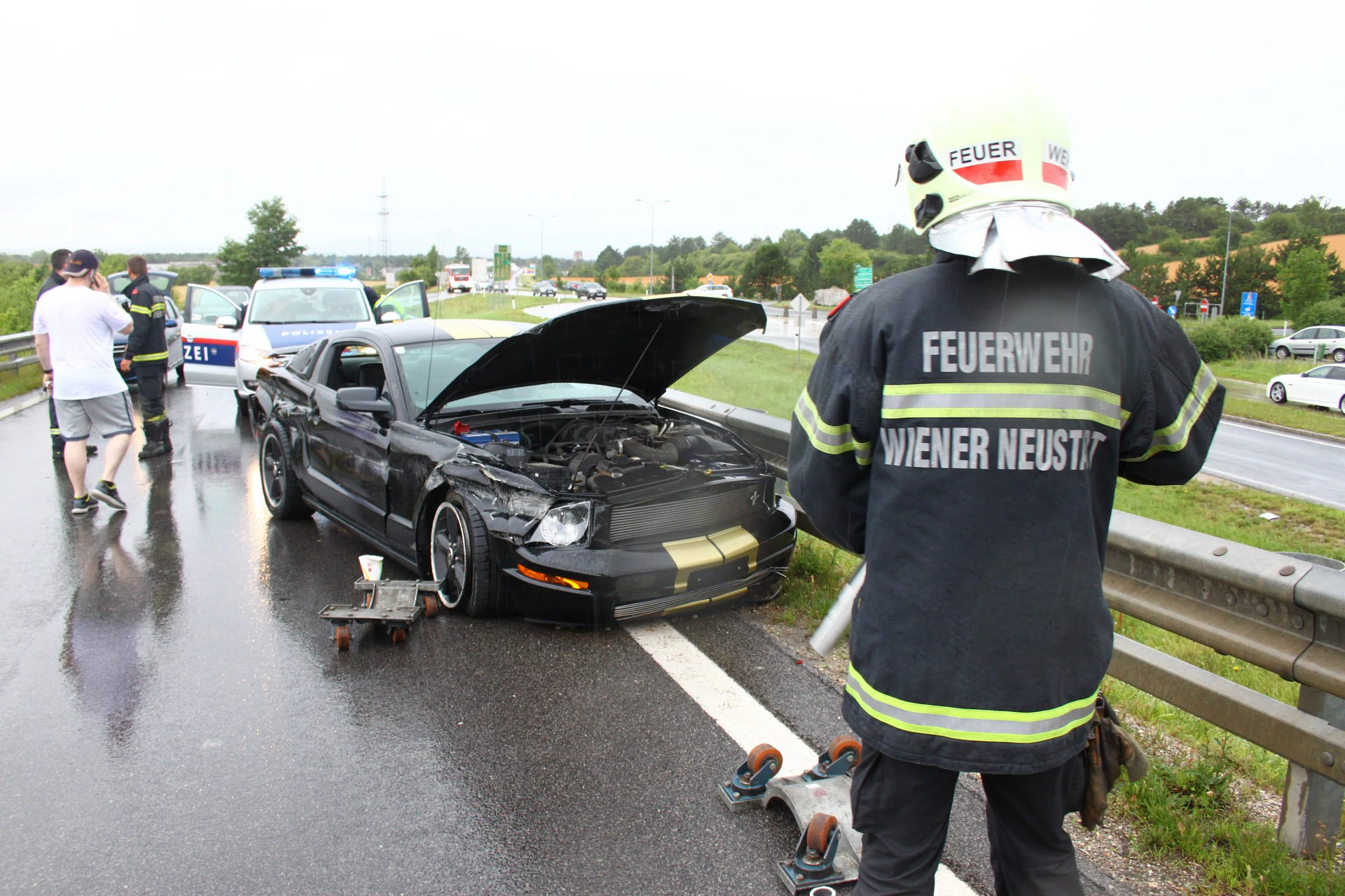 Die Feuerwehr bei der Bergung
