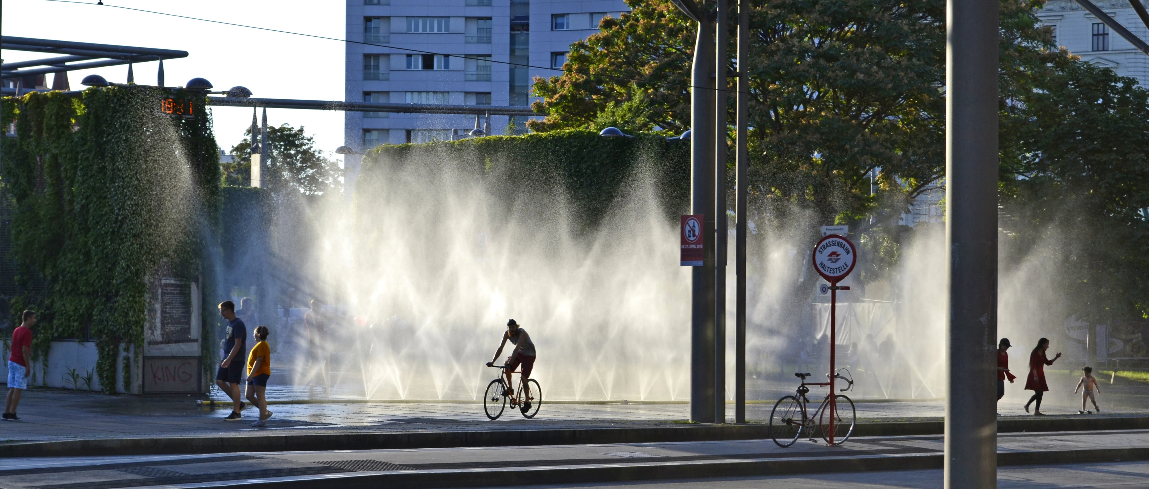 Kühlung am Wiener&nbsp;Praterstern.