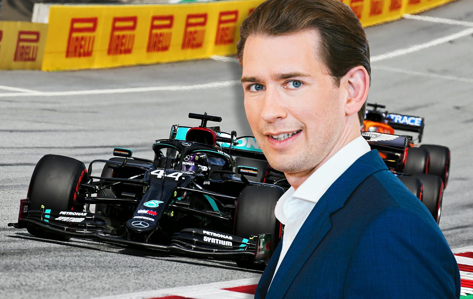Sebastian Kurz verfolgte die Formel 1 im TV.