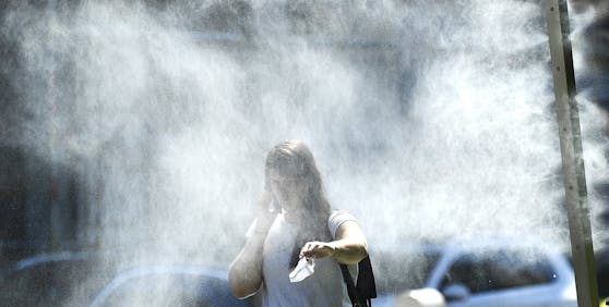 In Wien wird mit Sprühnebel gekühlt.