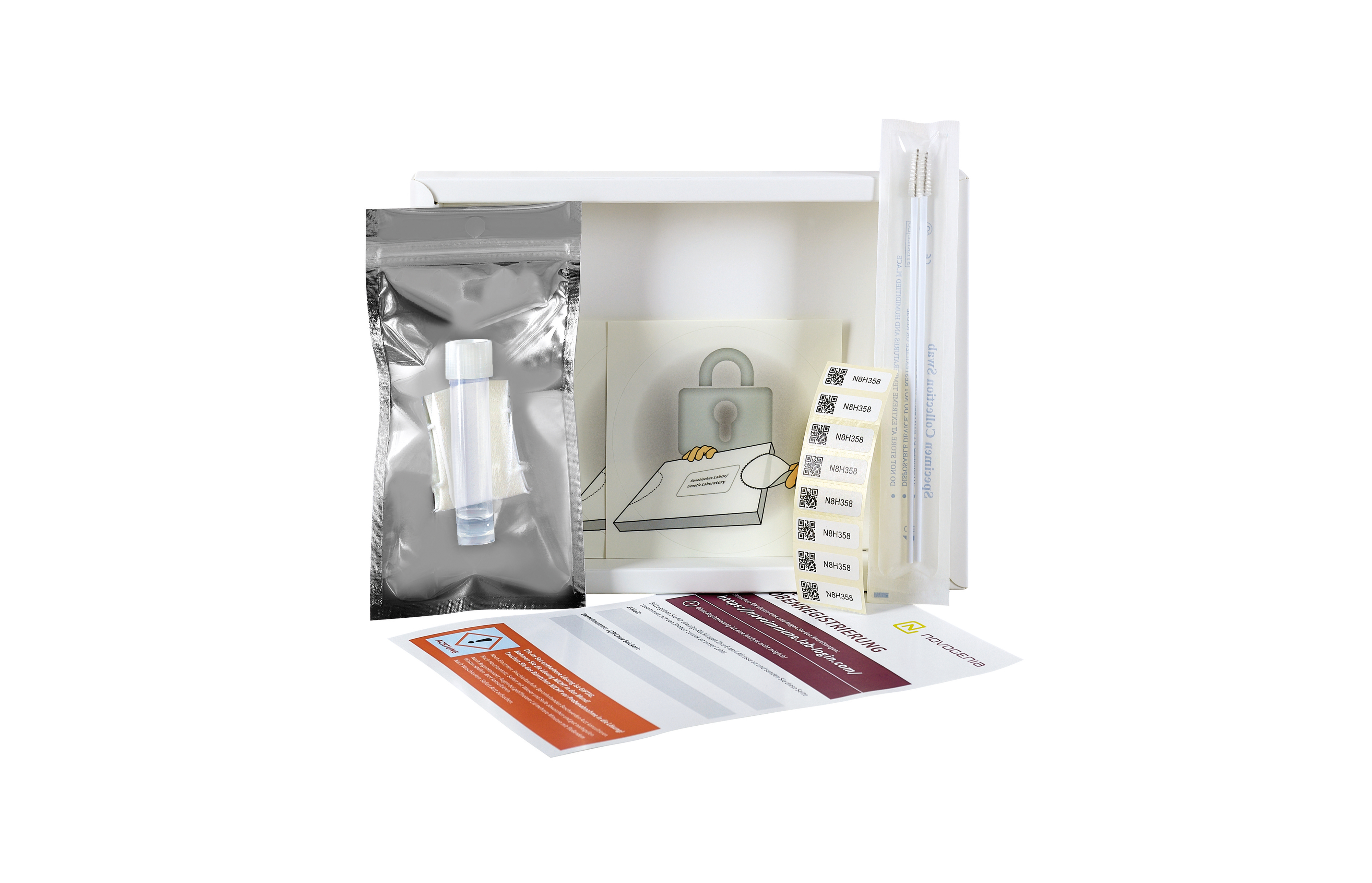 Inhalt des Coronavirus-Test-Sets von dm