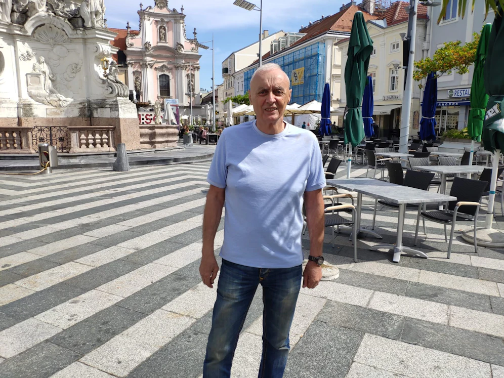 Heinz Novak in St. Pölten beim Besuch bei 