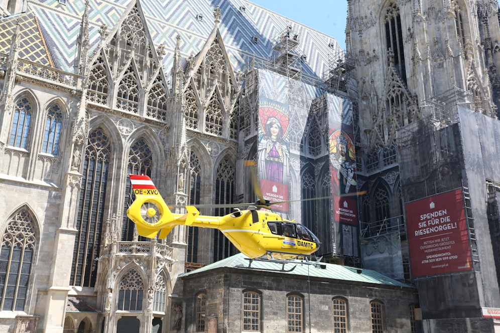 Rettungseinsatz in der Wiener City