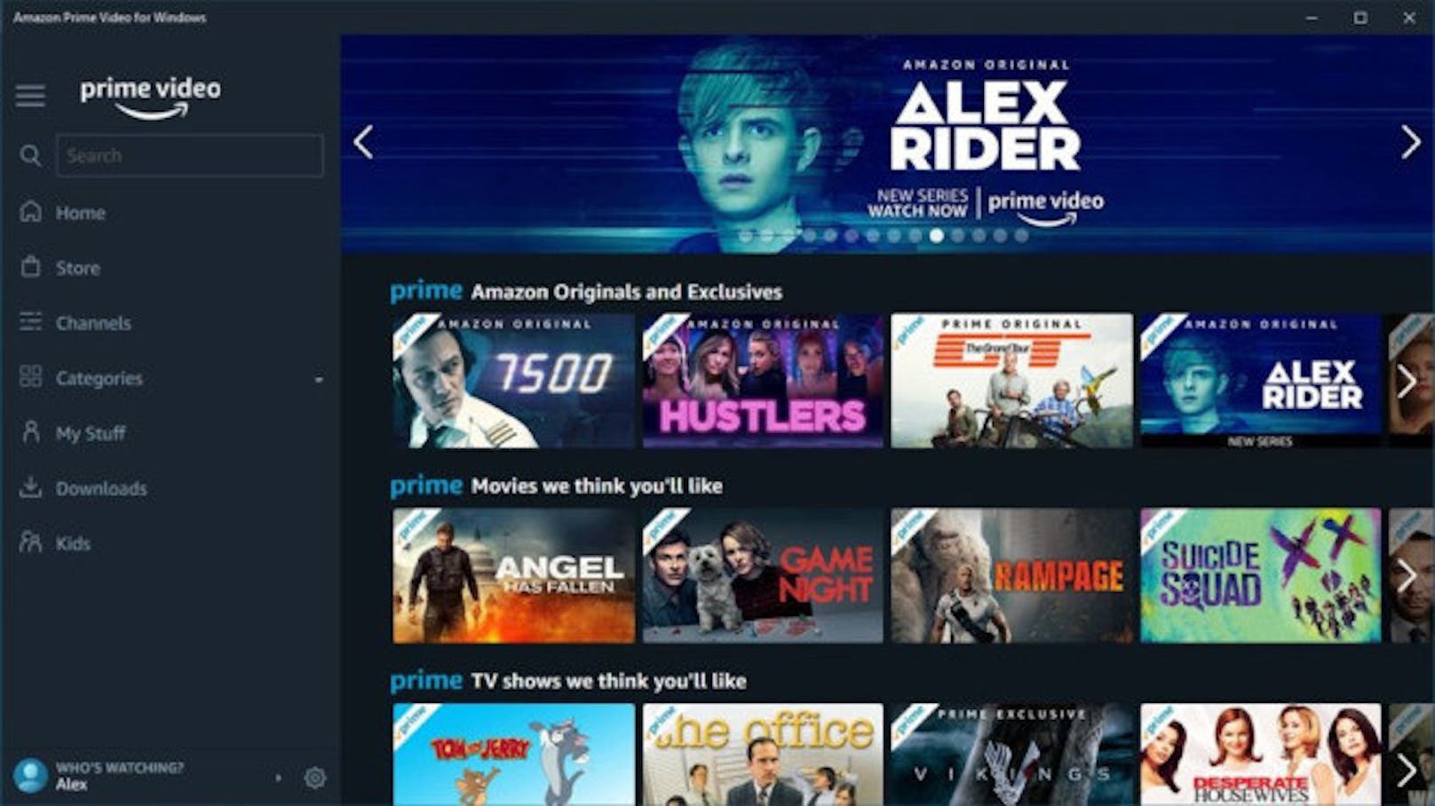 Amazon Prime Video-App für Windows 10 ab sofort verfügbar.