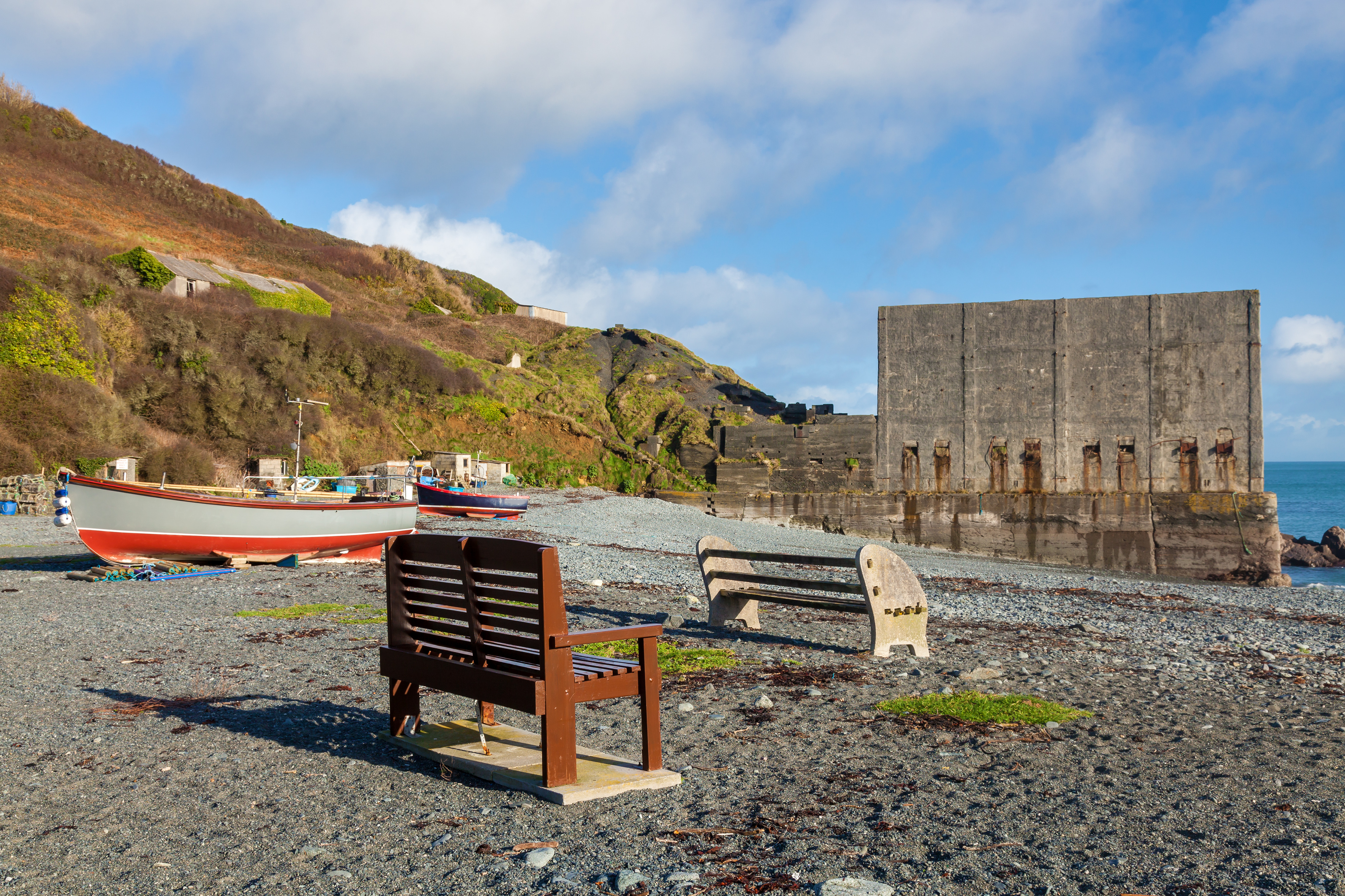 Hier, am Porthoustock Beach, entstand die gruselige Aufnahme.