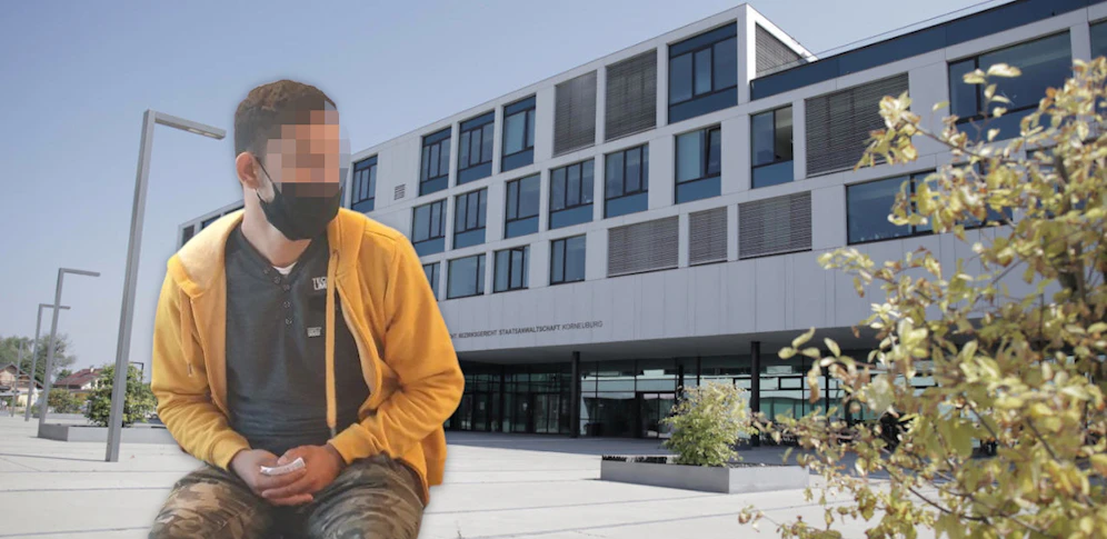 Der Angeklagte und das Gericht in Korneuburg.