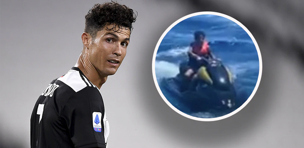 Cristiano Ronaldo Junior war auf dem Jetski unterwegs.