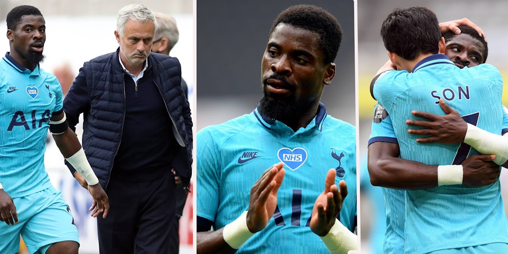 Serge Aurier verlor seinen Bruder. Trainer Jose Mourinho und Kollege Son Heung-min trauern mit ihm.
