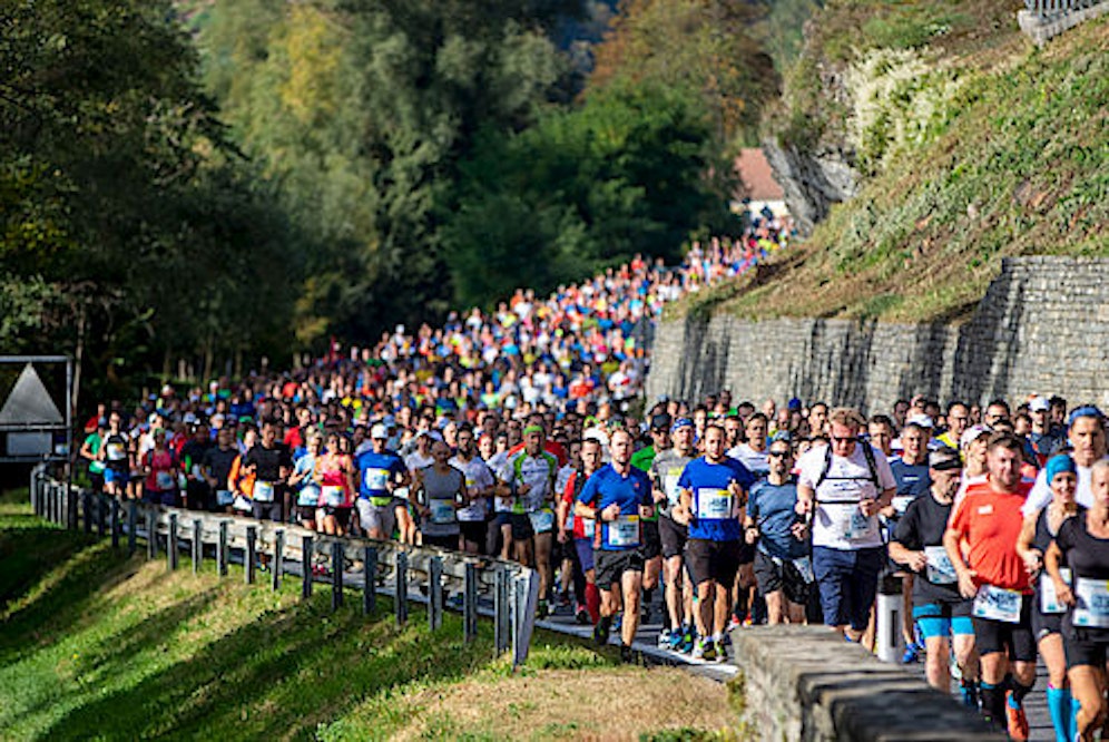 Der Wachaumarathon vor der Covid-19 Pandemie.