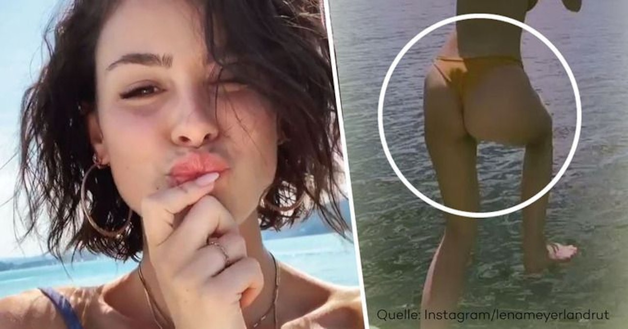 Heute.at - Ganz schön heiß! Lena kühlt sich im knappen String ab