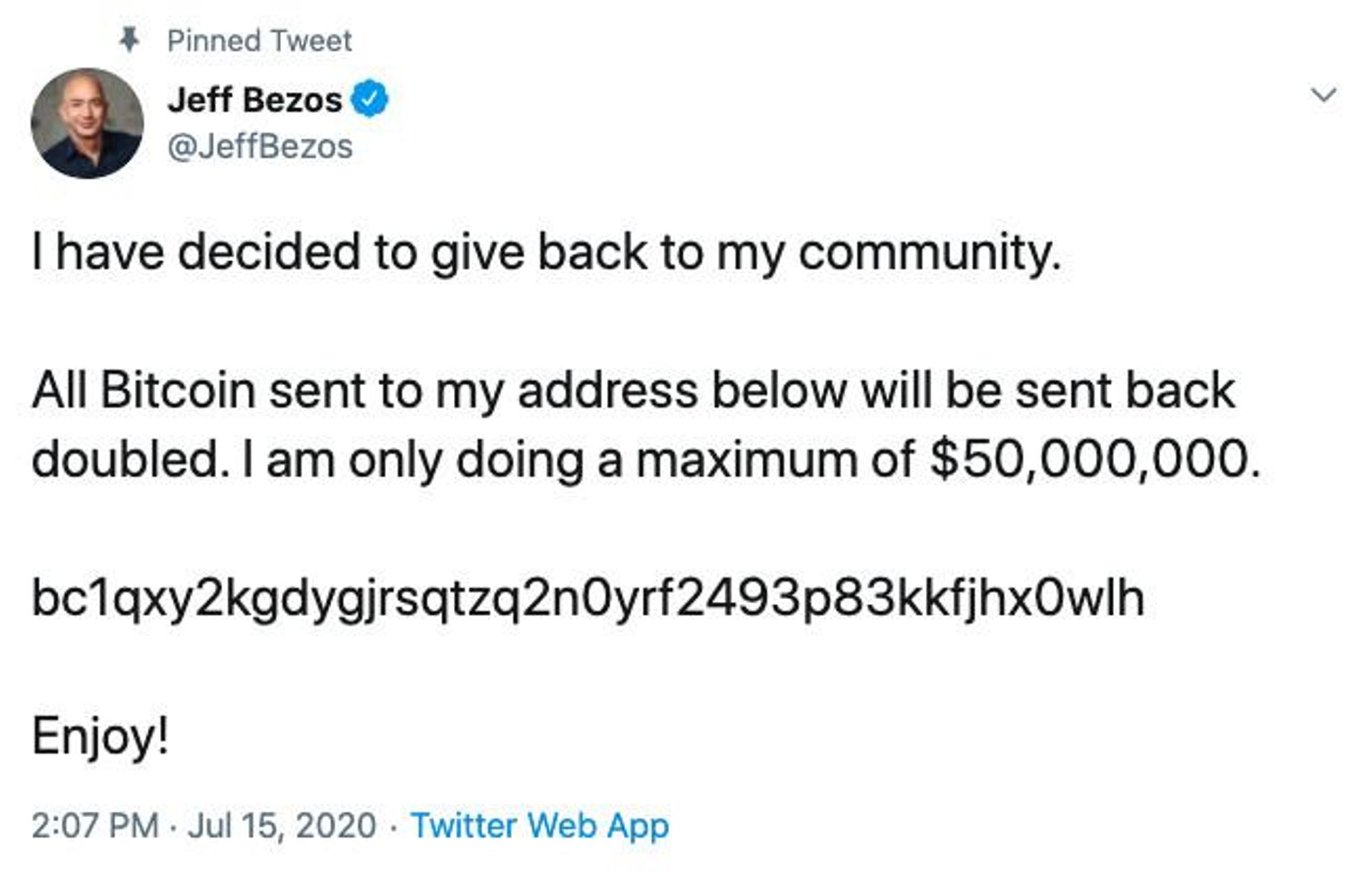 Bezos Tweet